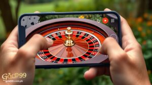 playing online roulette using mobile phone