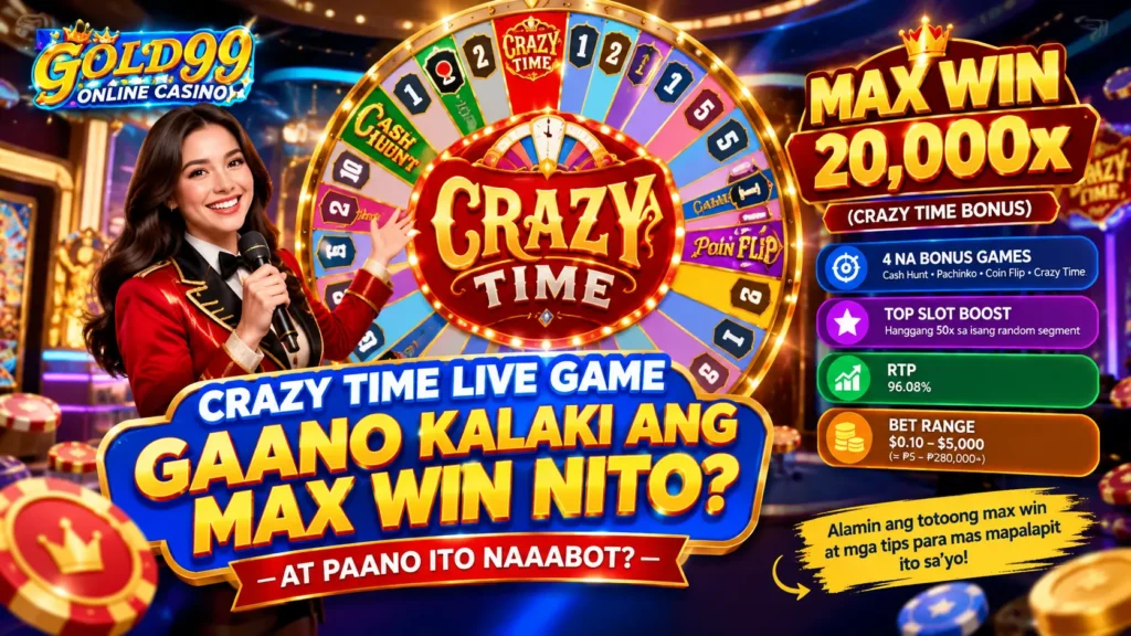 Crazy Time Live Game Gaano Kalaki ang Max Win Nito